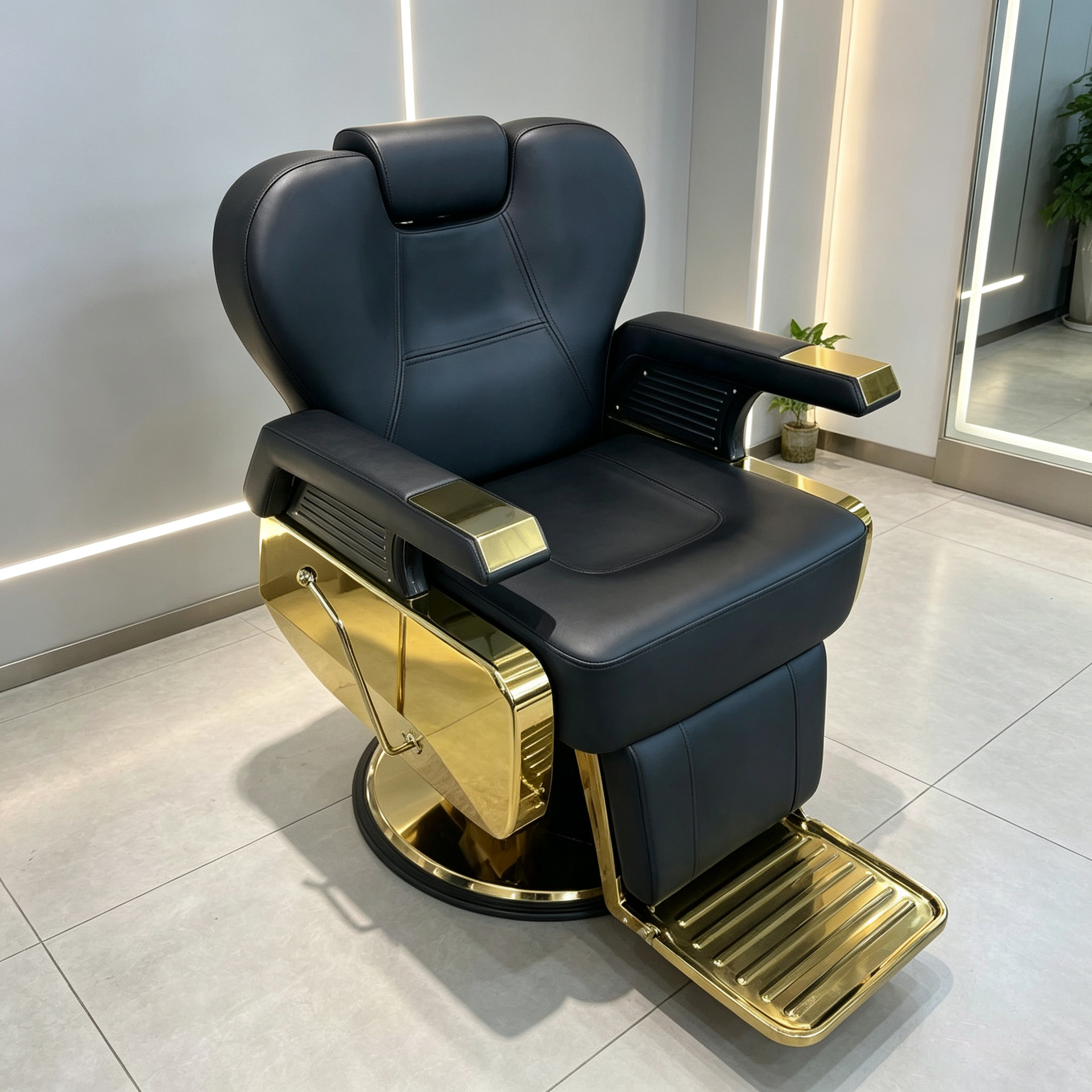 GOLD JUMBO BARBER CHAIR