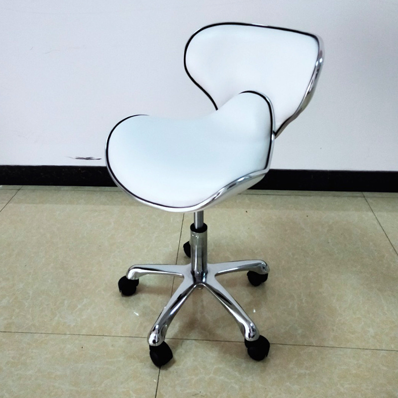 Esperto Nail Technician Stool with Backrest, White - Professional Salon Equipment at Beauty Republic Equipment Store