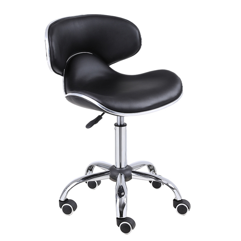 Esperto Nail Technician Stool with Backrest, Black - Professional Salon Equipment at Beauty Republic Equipment Store