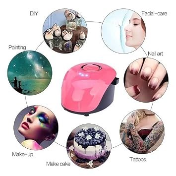 IAS Airbrush Kit, Multi-Function -Action Airbrush Set with Compressor Set for Make up,Art Painting,Tattoo,Cake,Manicure, Spray Model,Craft - View 2 - Beauty Republic Equipment Store