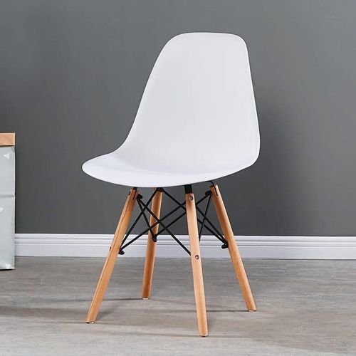 Minimalist Ergonomic Wooden Leg Manicure & Styling Chair (White) - Professional Salon Equipment at Beauty Republic Equipment Store